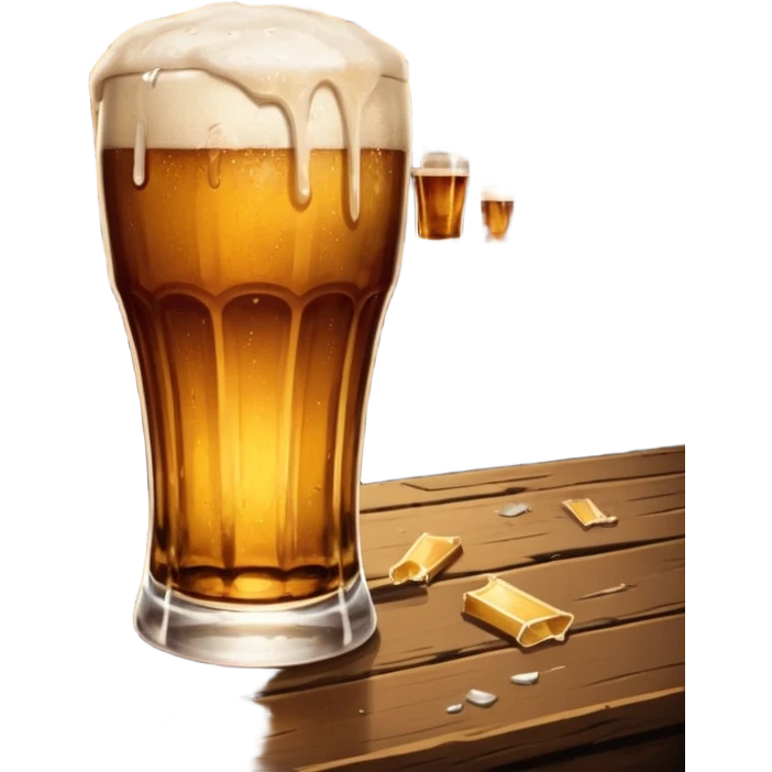 Speakeasy bar broken beer glass  emoji