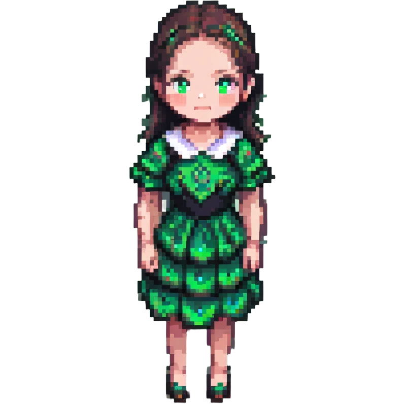 girl in green dress emoji
