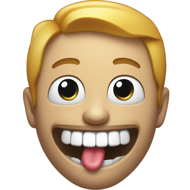 Este emoji é representado por um rosto com uma grande boca sorridente, mostrando os dentes. O símbolo costuma ser usado para demonstrar felicidade ou alegria em relação a alguma mensagem recebida. emoji