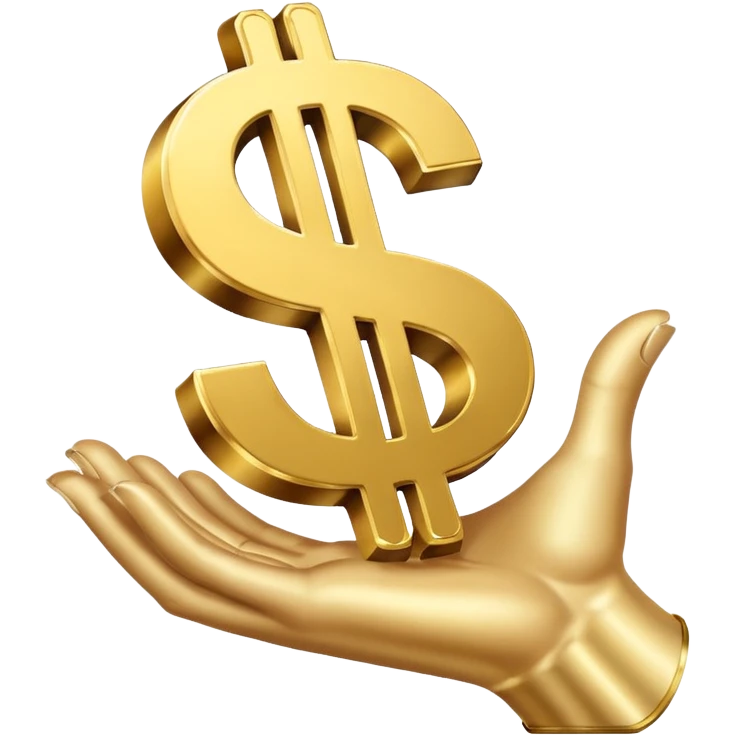 hand holding dollar sign emoji