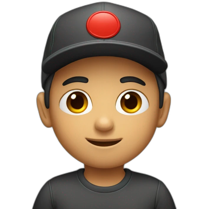 Niño con gorra roja emoji