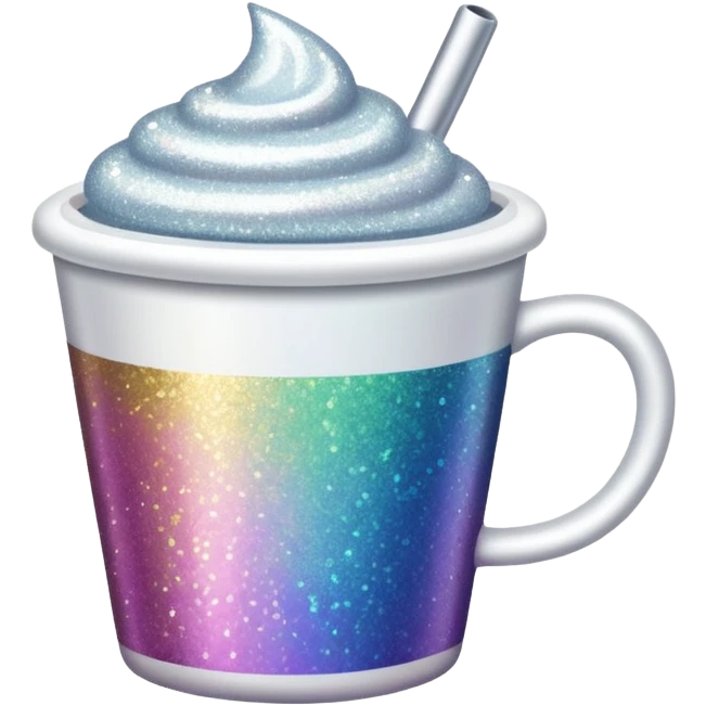 glitter white cup emoji