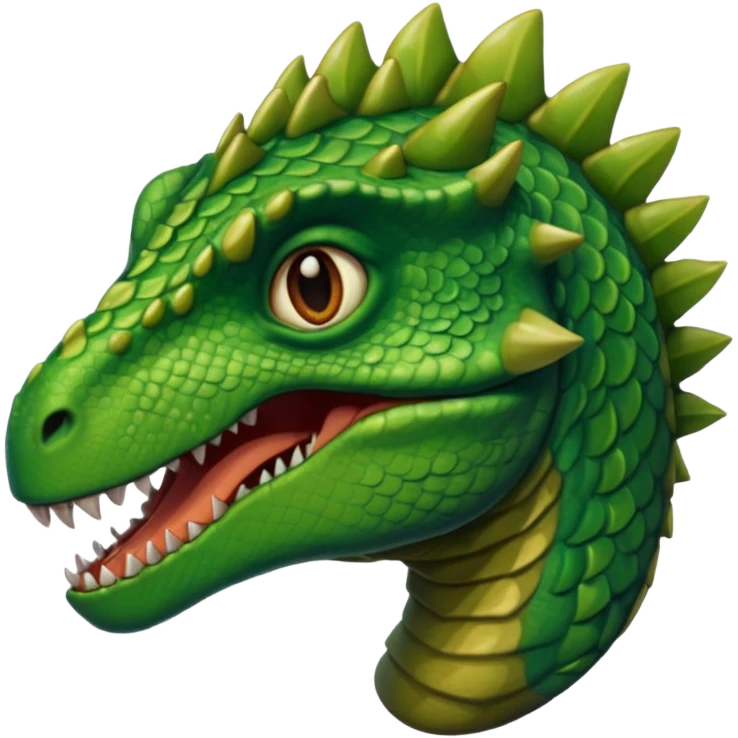 Dinosaur in harness, portrait emoji