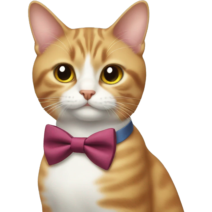 Cat with a bow tie  emoji
