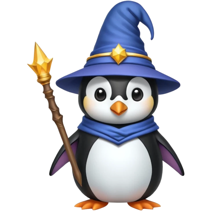 Penguin Wizard emoji