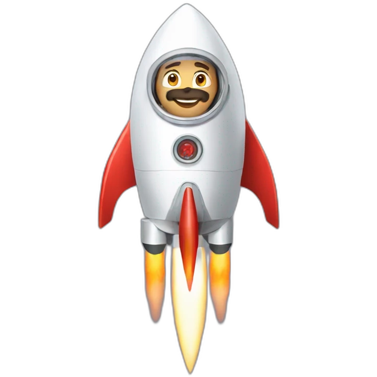 MÁRIO BROS PILOTING A ROCKET emoji
