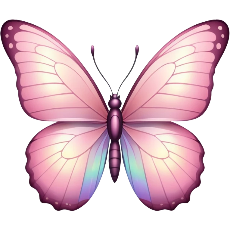 Light pink butterfly with sparkle effect emoji