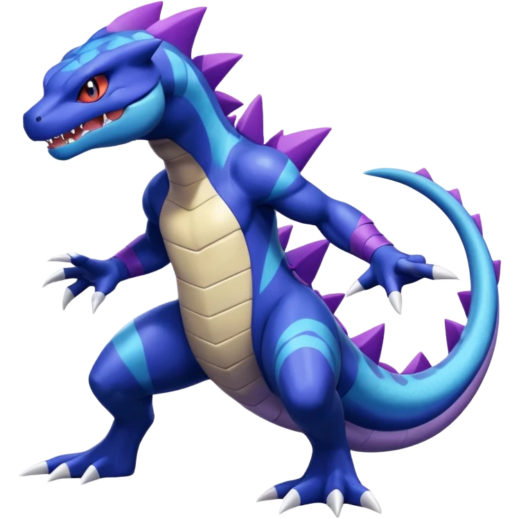 Inteleon-Feraligatr-Greninja-fusion (full body) emoji