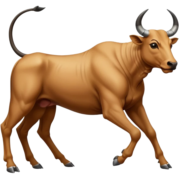fullbody Egyptian bull leaper, back view emoji