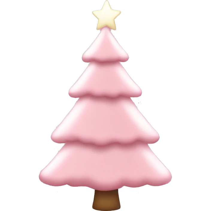 light pink christmas tree emoji