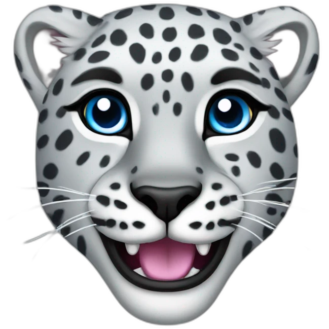colorfull snow leopard emoji