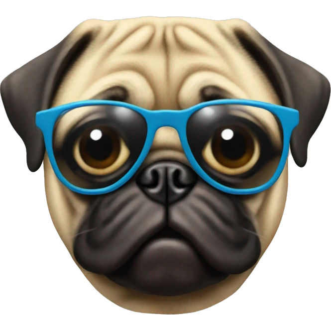 Pug with sunglasses emoji