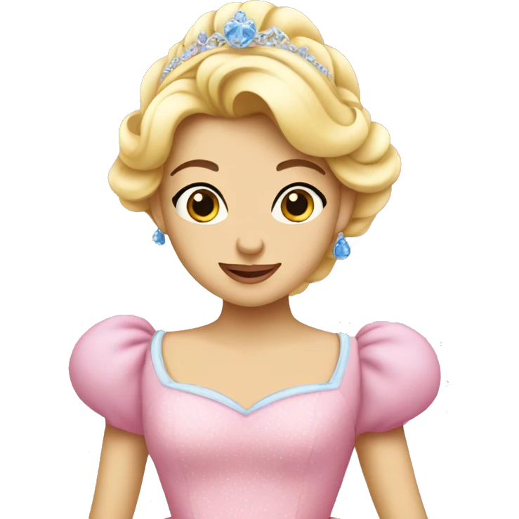 Cinderella in pink emoji
