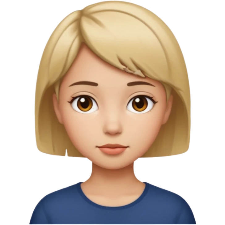 Cabello corto chica emoji