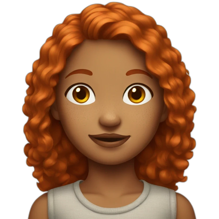 a red-haired girl with freckles emoji