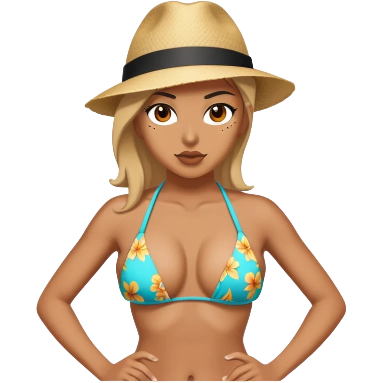 gangster wearing a bikini emoji