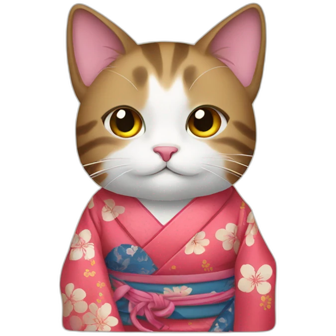 Cat with Kimono emoji