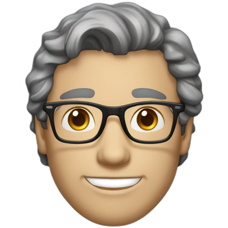 Handsome-Caucasian-man-dark-brown-wavy-hair-blue-eyes-glasses-middle-age emoji