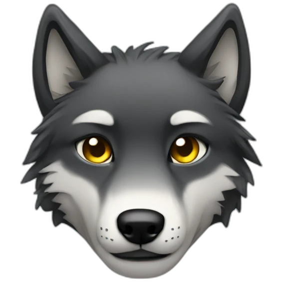 An emo wolf emoji