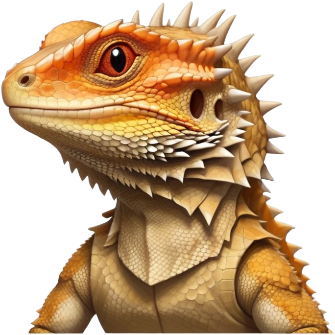 cinematic-noble-bearded-dragon-portrait-emoji,-poised-and-regal,-with-a-robust,-angular-build-and-a-textured,-scaled-hide-in-earthy-olive-and-sandy-tones,-a-prominent-spiky-'beard'-beneath-its-chin-and-a-keen,-alert-gaze,-simplified emoji