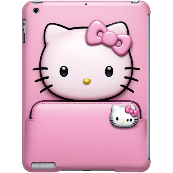 je veux un iPad rose cute avec une coque hello kitty emoji