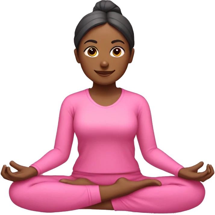 Yoga with pink clothes  emoji