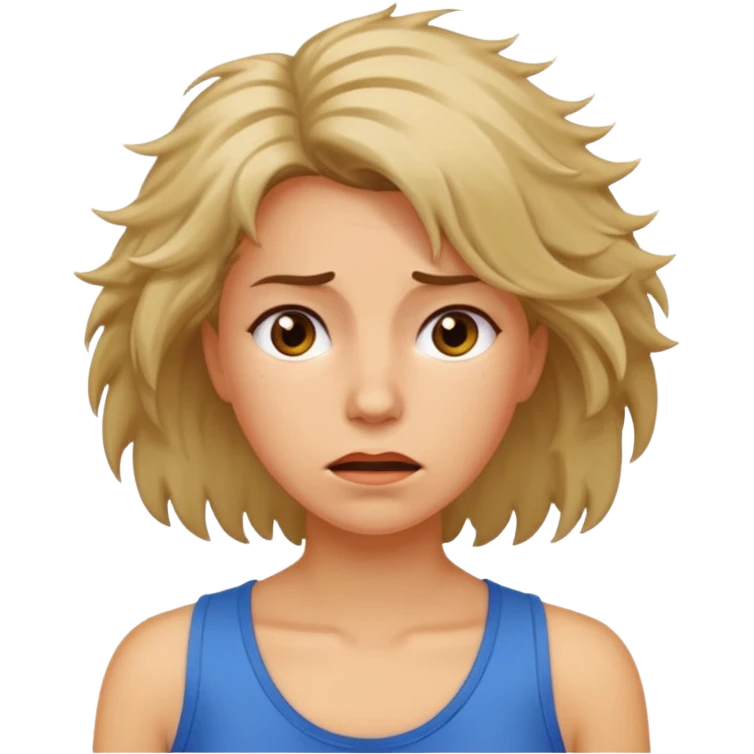 woman feeling very hot, sweating emoji