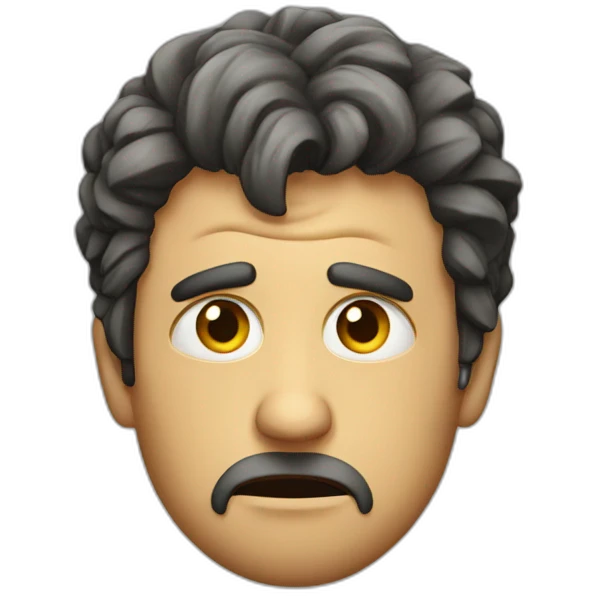 Man mad and sad emoji