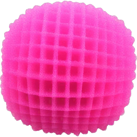 pink mesh shower sponge emoji