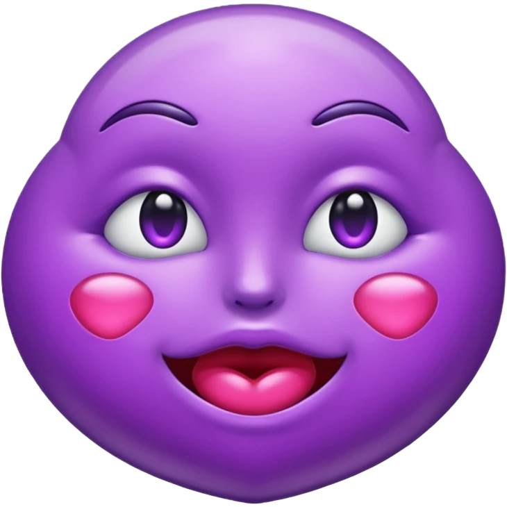 Purple kiss emoji emoji