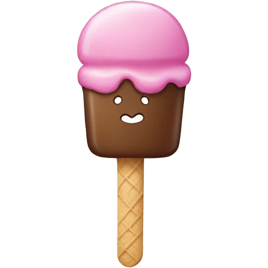 ice cream stick hear shape emoji