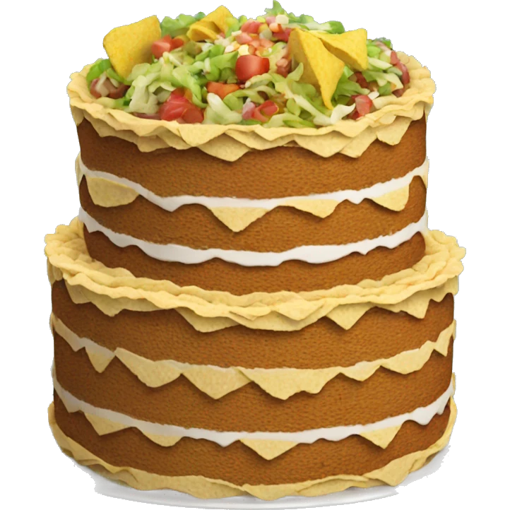 Cake made out of tacos emoji