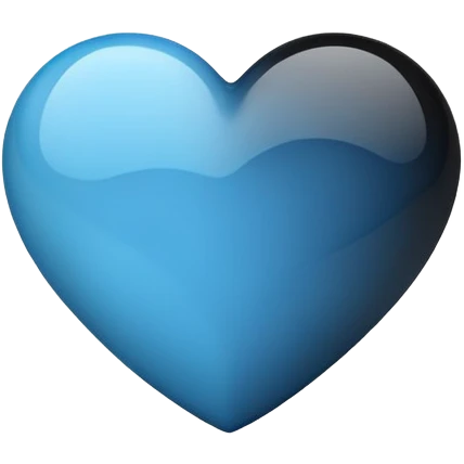Black and blue love heart mixed emoji