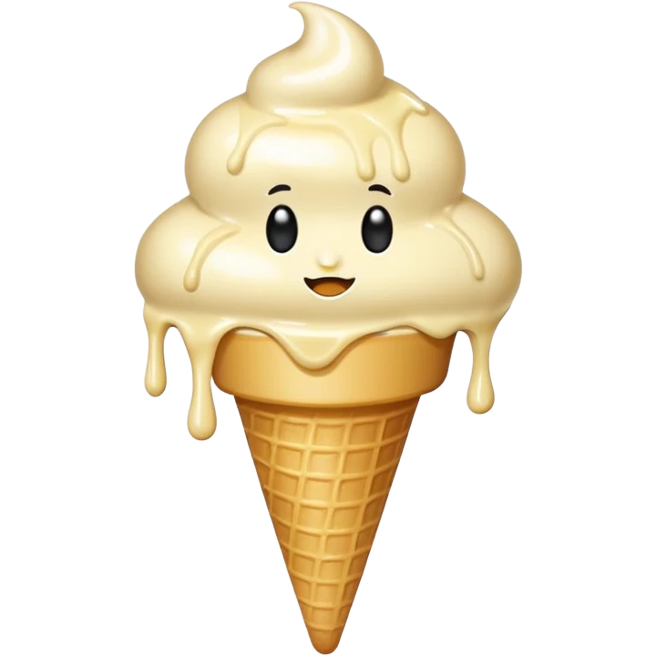 melting ice cream from heat emoji