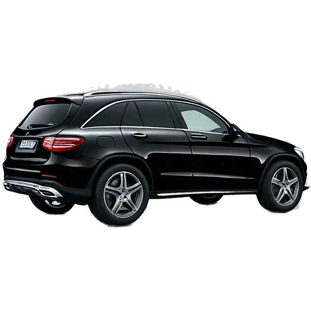 Black Mercedes Benz GLC 300  emoji