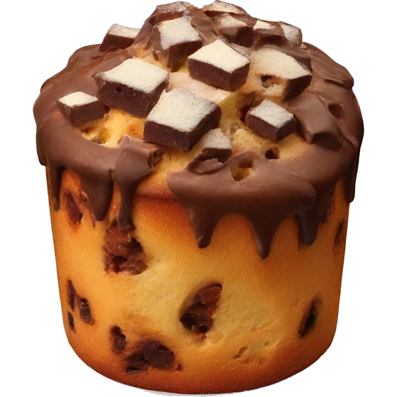 Full chocolate panettone emoji