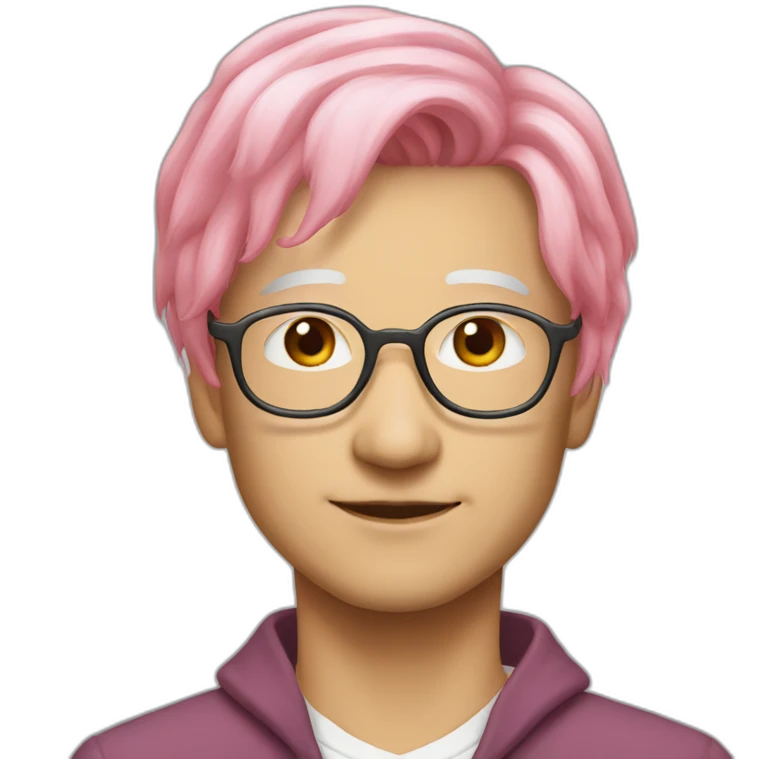 pinkhair-middleage-man-japanese-redspectacle emoji