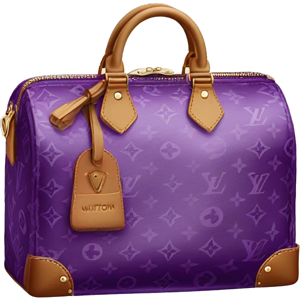 Louis Vuitton bag purple emoji
