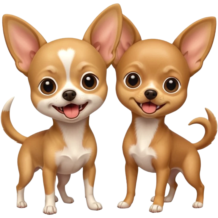 two annoying chihuahuas barking emoji