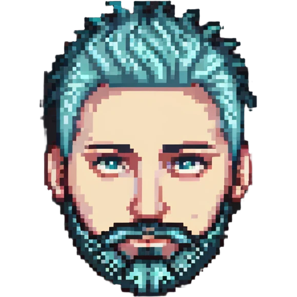 man with beard and spiky hairstyle emoji