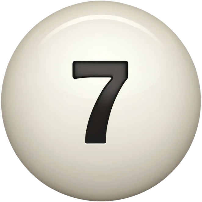 Pool table ball with the number 7 only one number  emoji