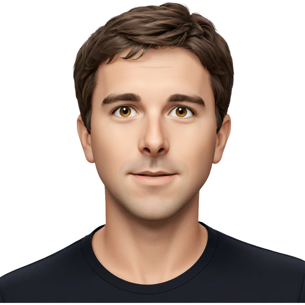simple male portrait with brown hair emoji