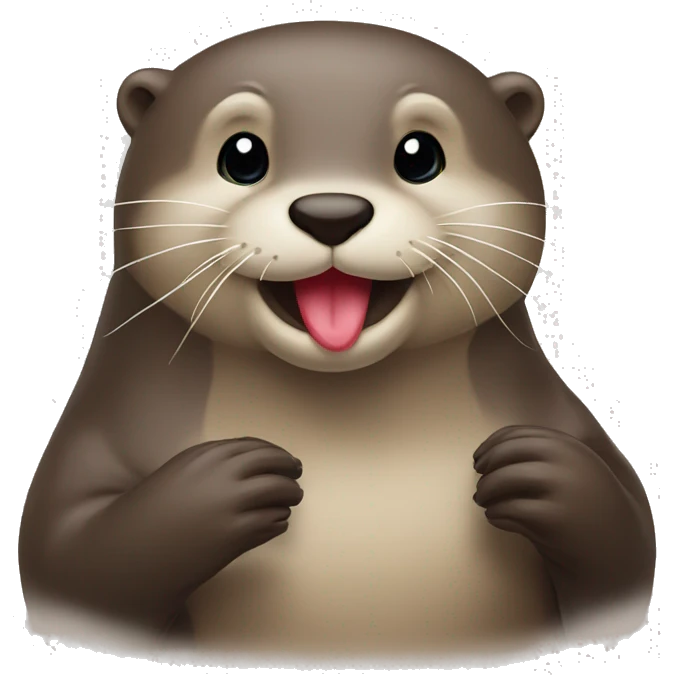 The otter is in love emoji