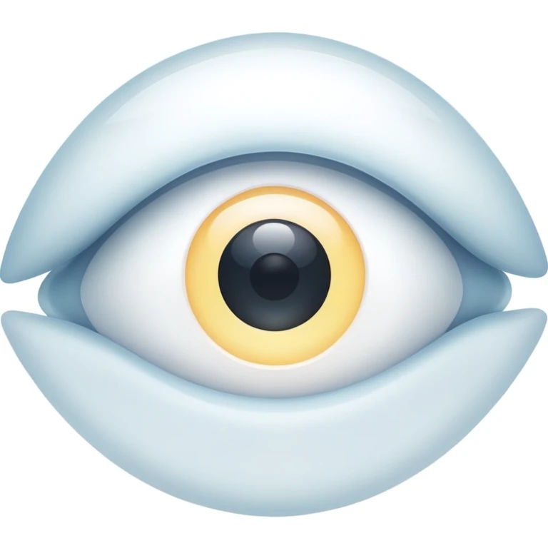 haze or fog over eye representing a cataract emoji