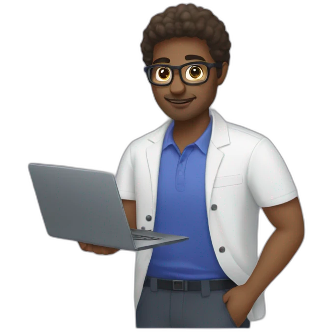 Meticulous it specialist using Microsoft Teams emoji