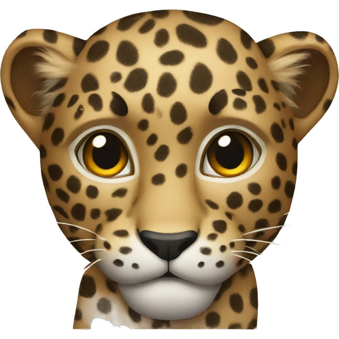 leopard with a bow emoji