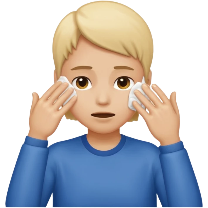 Wiping off sweat emoji