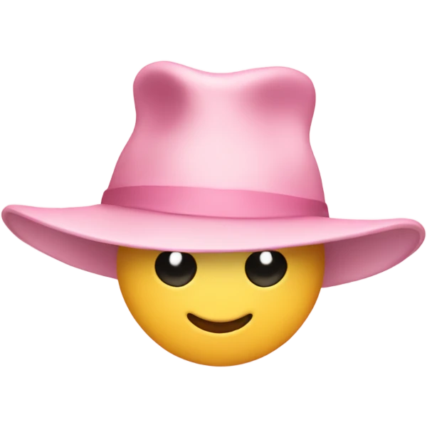 Light pink heart with a hat emoji