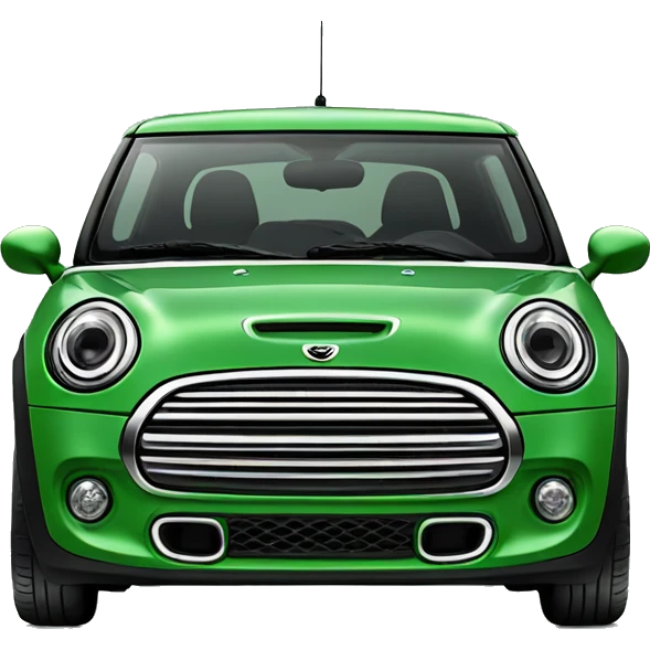 Green mini-cooper car 2024 emoji
