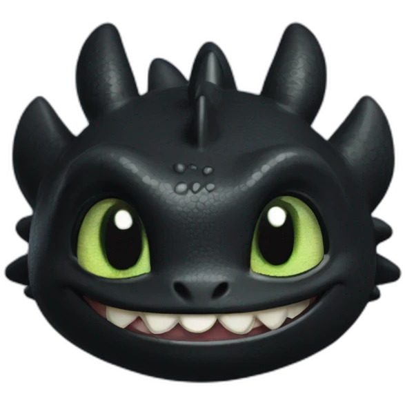 Toothless from train your dragon emoji